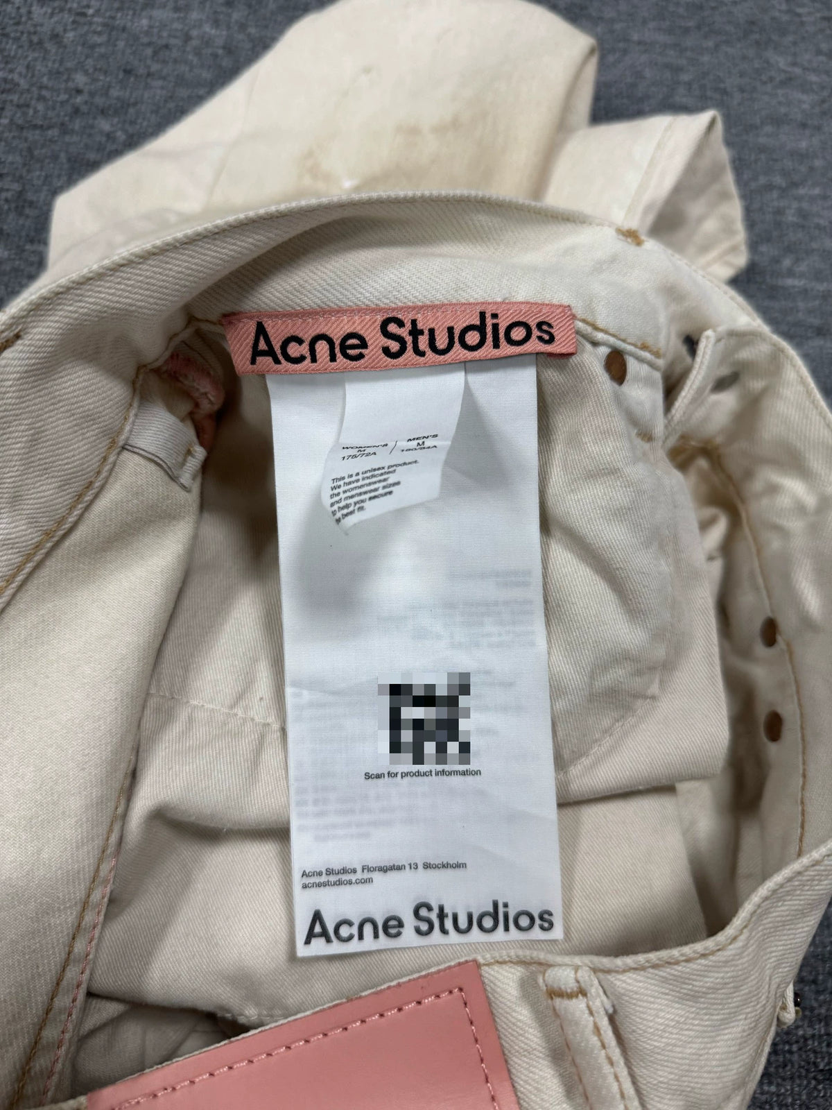 SS26 Acne Distressed Low-Rise Loose Denim Shorts