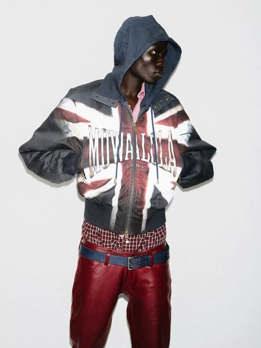 Mowalola Flag Padded Hooded Jacket 25SS Flight Short Jacket