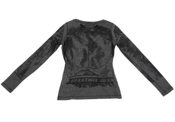 Jean Paul Gaultier Vintage Dark Grey Patterned Top