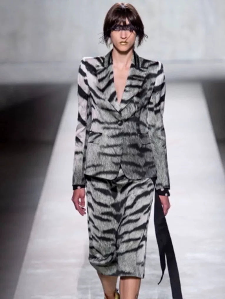 Dries Van Noten 2020 Spring/Summer Zebra Print Skirt