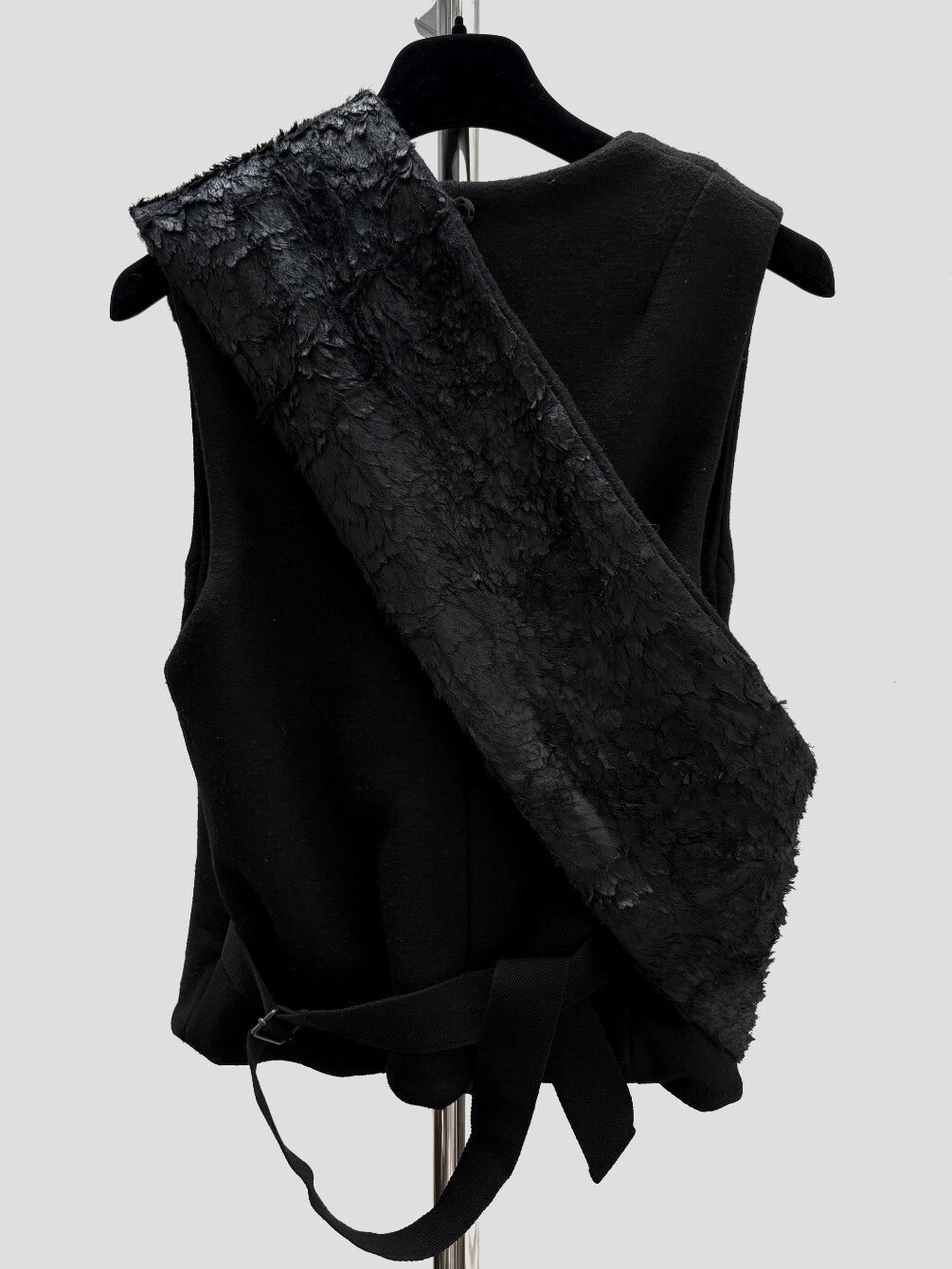 Ann Demeulemeester AW15 Crow Feather Vest