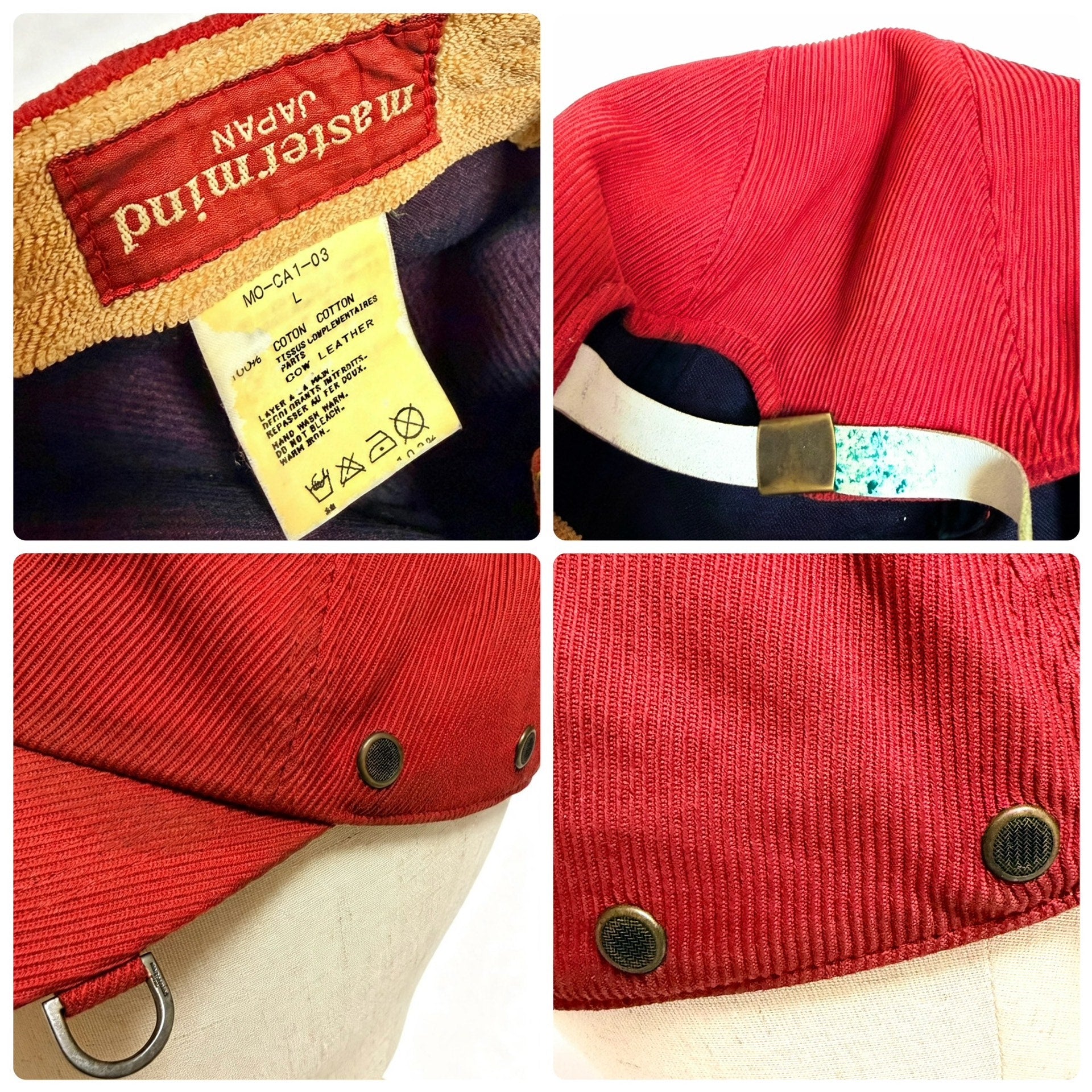 Mastermind Japan Mainline Red Baseball Skull Leather Patch Cap