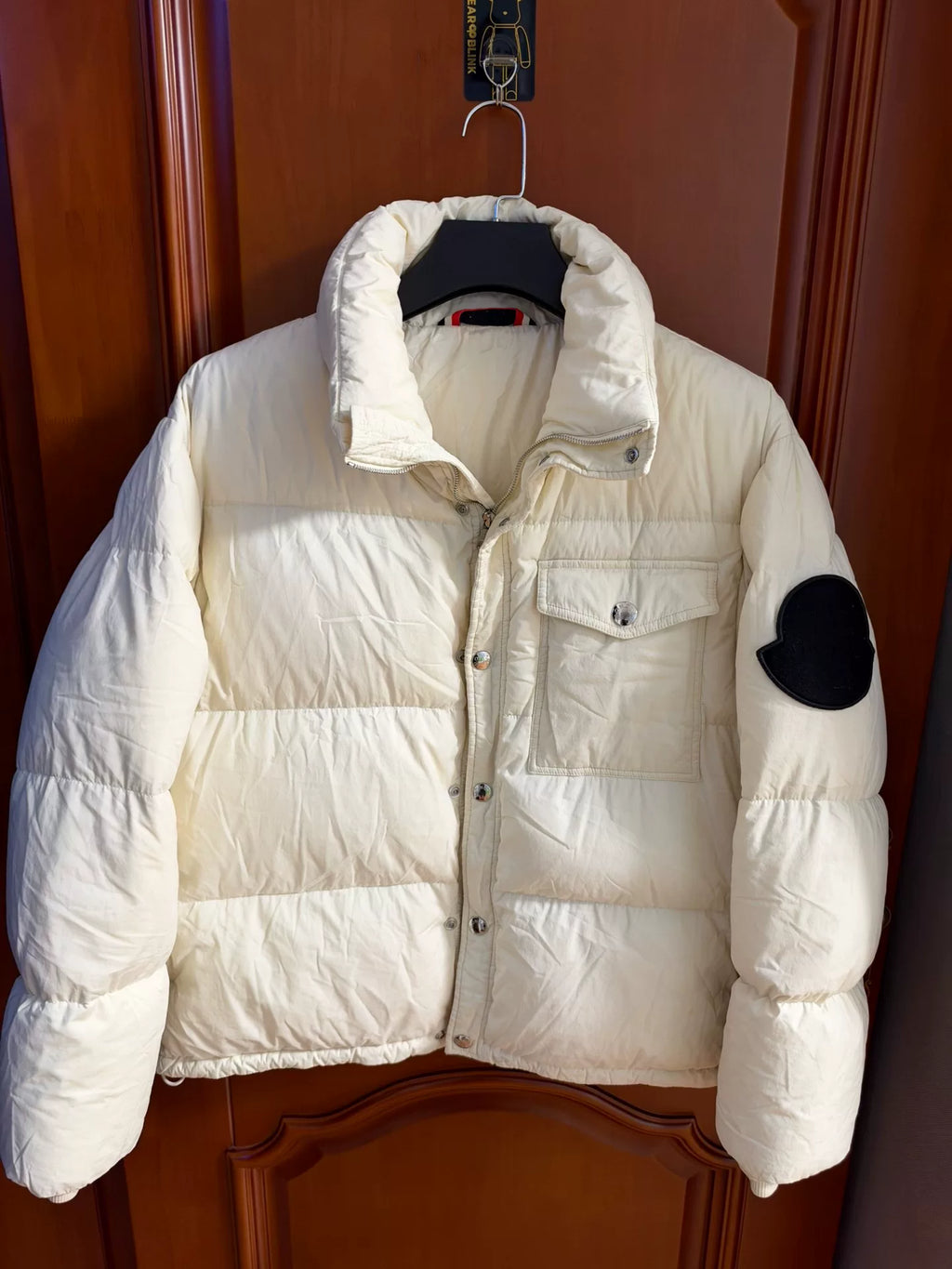 Moncler Off-White Stand-Collar Down Jacket