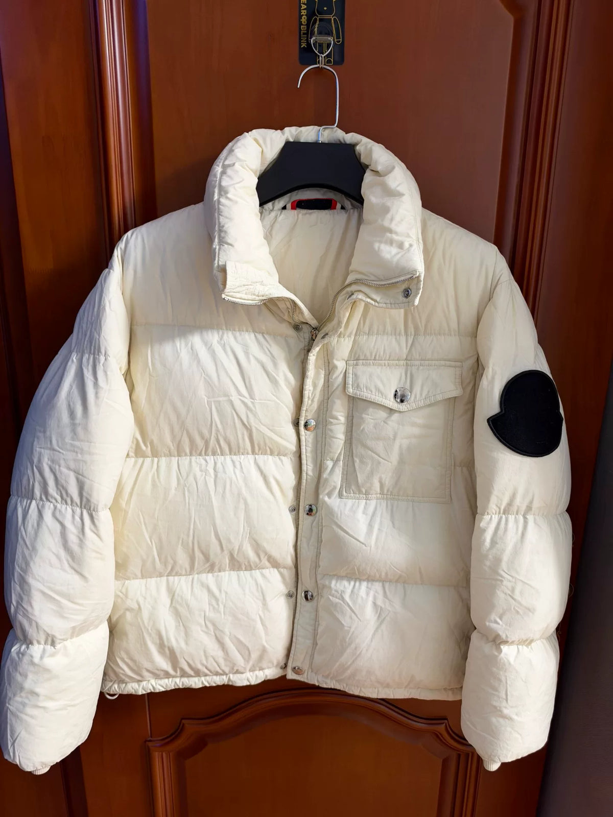 Moncler Off-White Stand-Collar Down Jacket