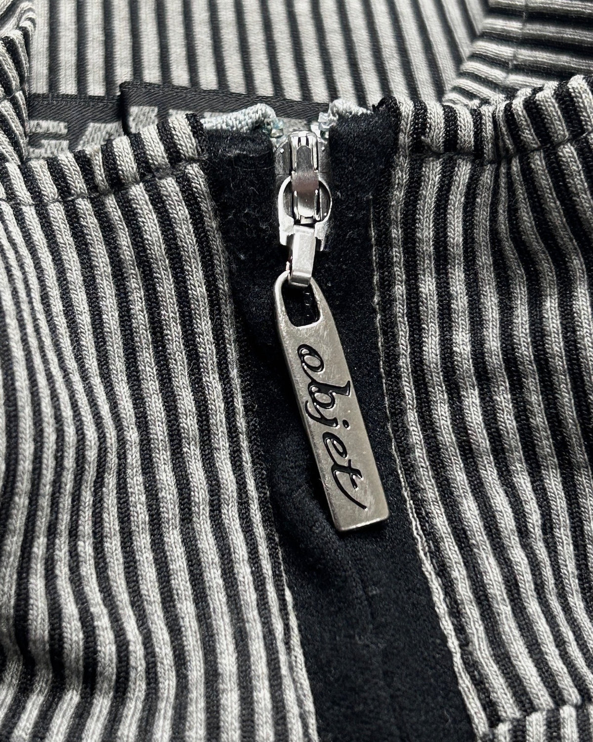 Jean Paul Gaultier Striped Half-Zip Top