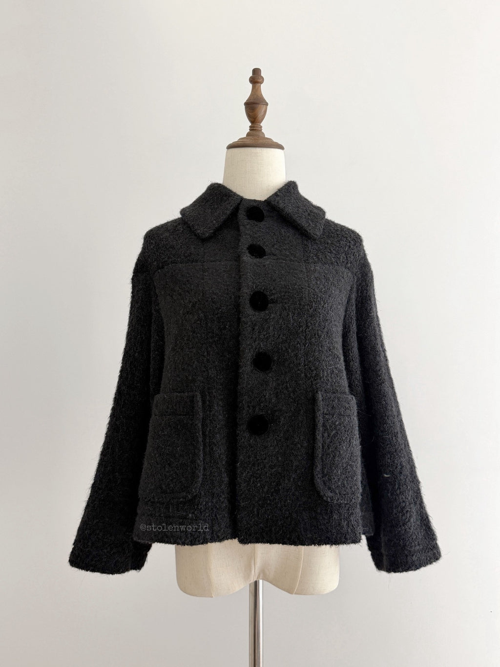 Comme Des Garcons Black Faux Fur Jacket - Devines