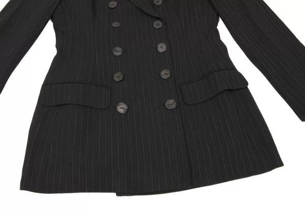 Jean Paul Gaultier Vintage Black Striped Double-Breasted Blazer
