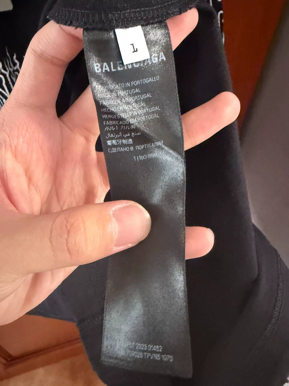 Balenciaga Flame Sanskrit Short Sleeve T-Shirt