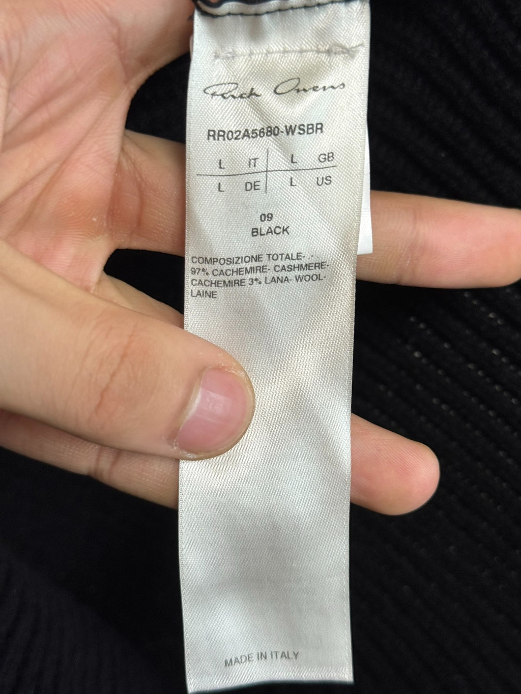 Rick Owens 21FW Mainline Runway Sweater