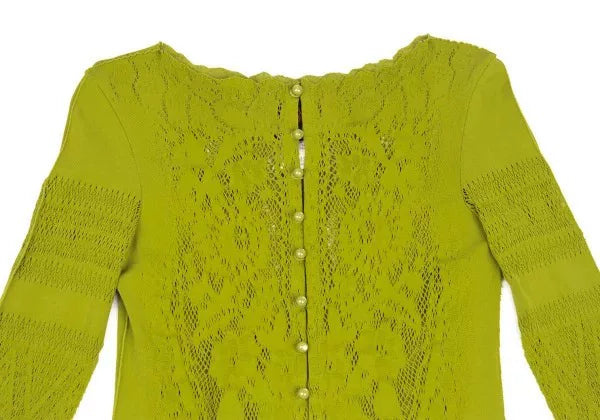 Jean Paul Gaultier Vintage Green Cut-Out Cardigan