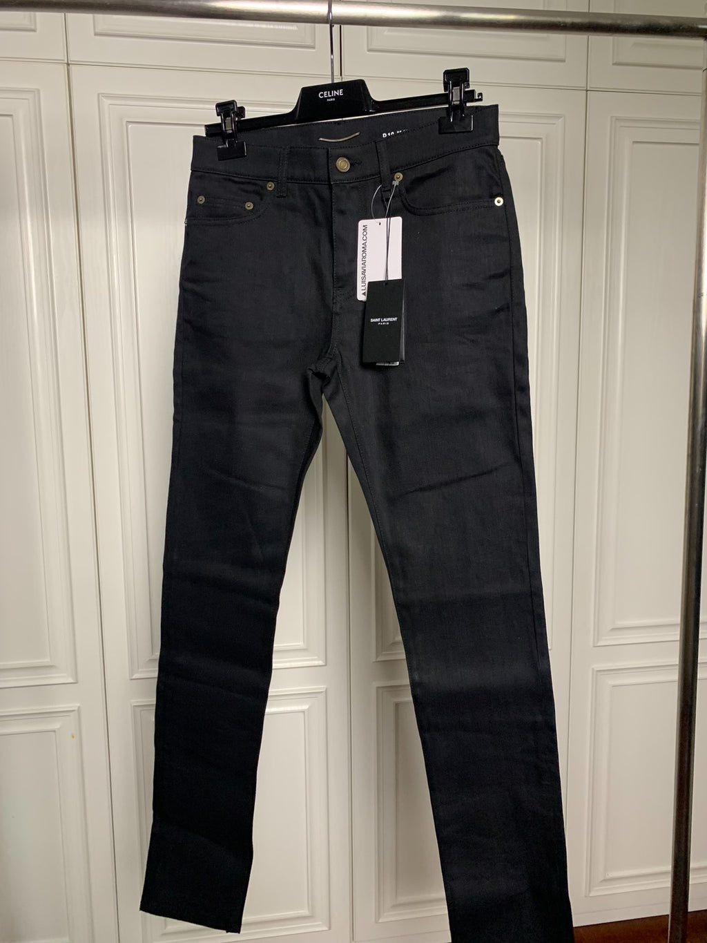 Saint Laurent 17SS D10 Mid-Waist Black 20fw16 Jeans