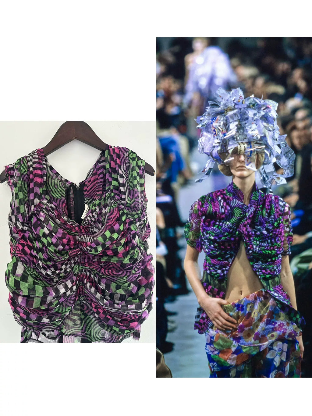 Comme Des Garcons 2001 Runway Plaid Top