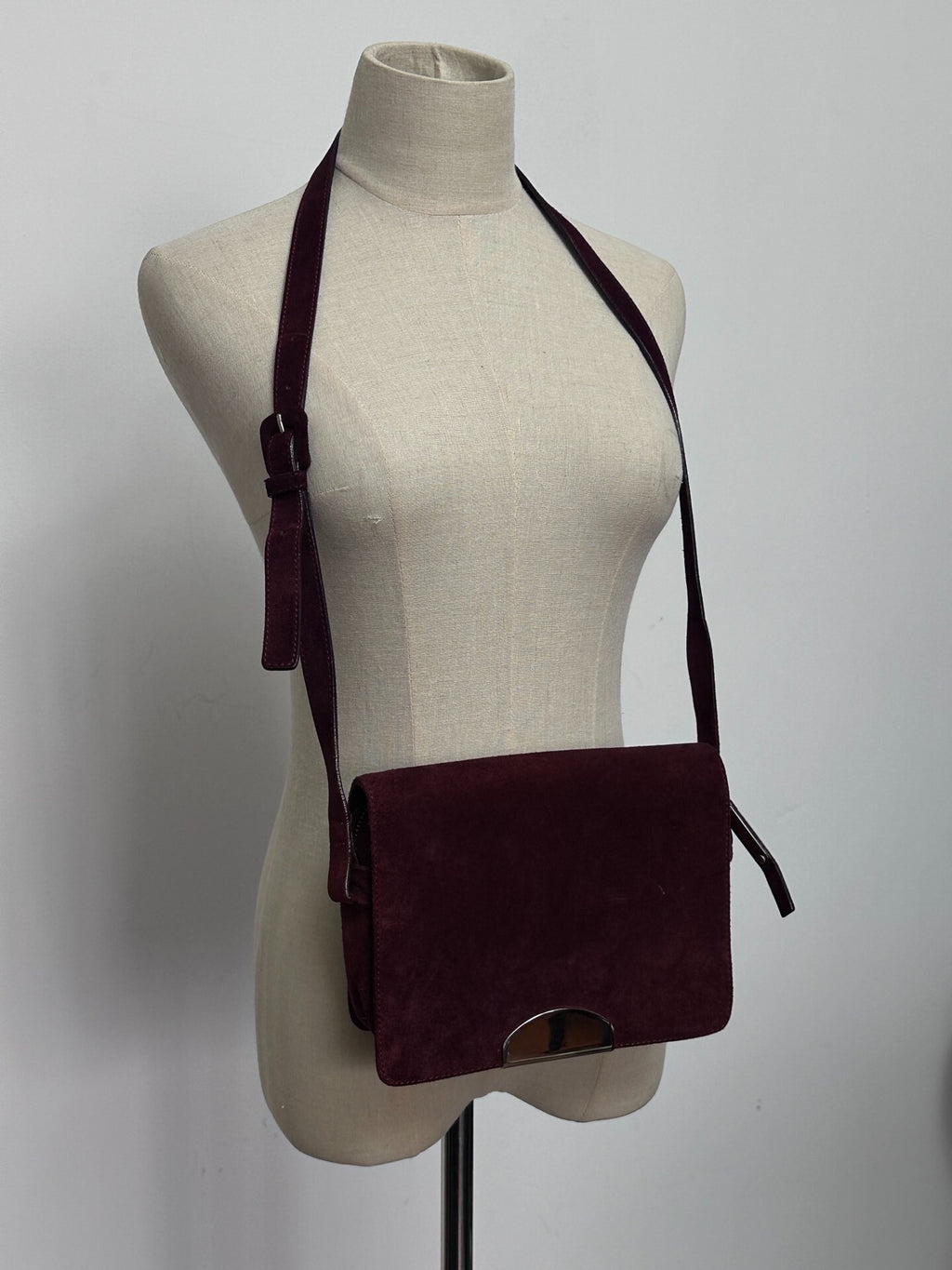 Maison Martin Margiela Scarlet Suede Small Crossbody Bag