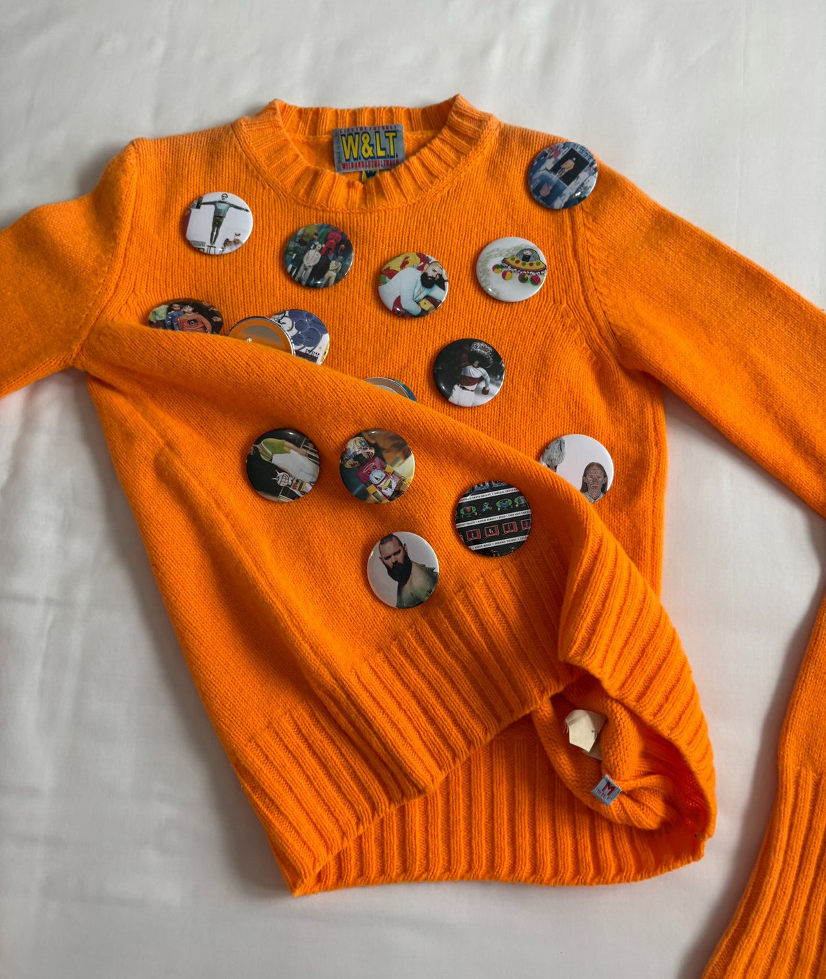 Walter van Beirendonck sweater W&LT pre‑owned vintage orange badge sweater