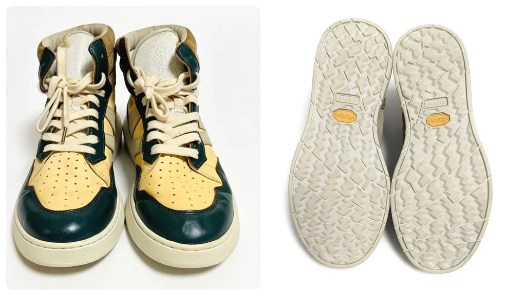 visvim AW21 Green Chamberlain Hi Suede Horsehide Sneakers