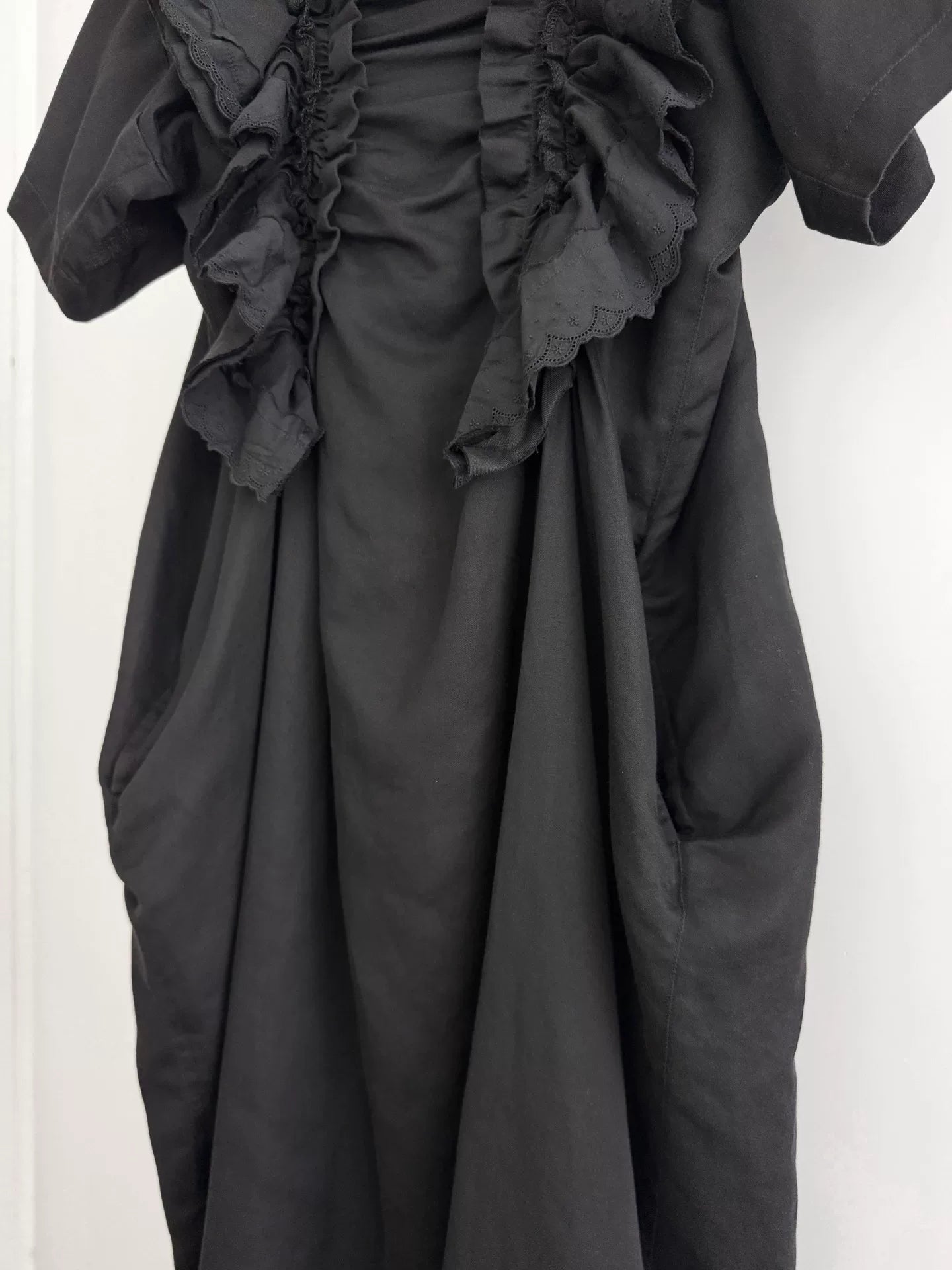 Comme Des Garcons 21SS Pleated Black Dress - Devines