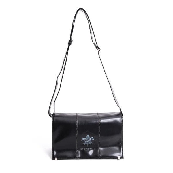Jean Paul Gaultier Black Leather Dragon Sword Heart Crossbody Bag