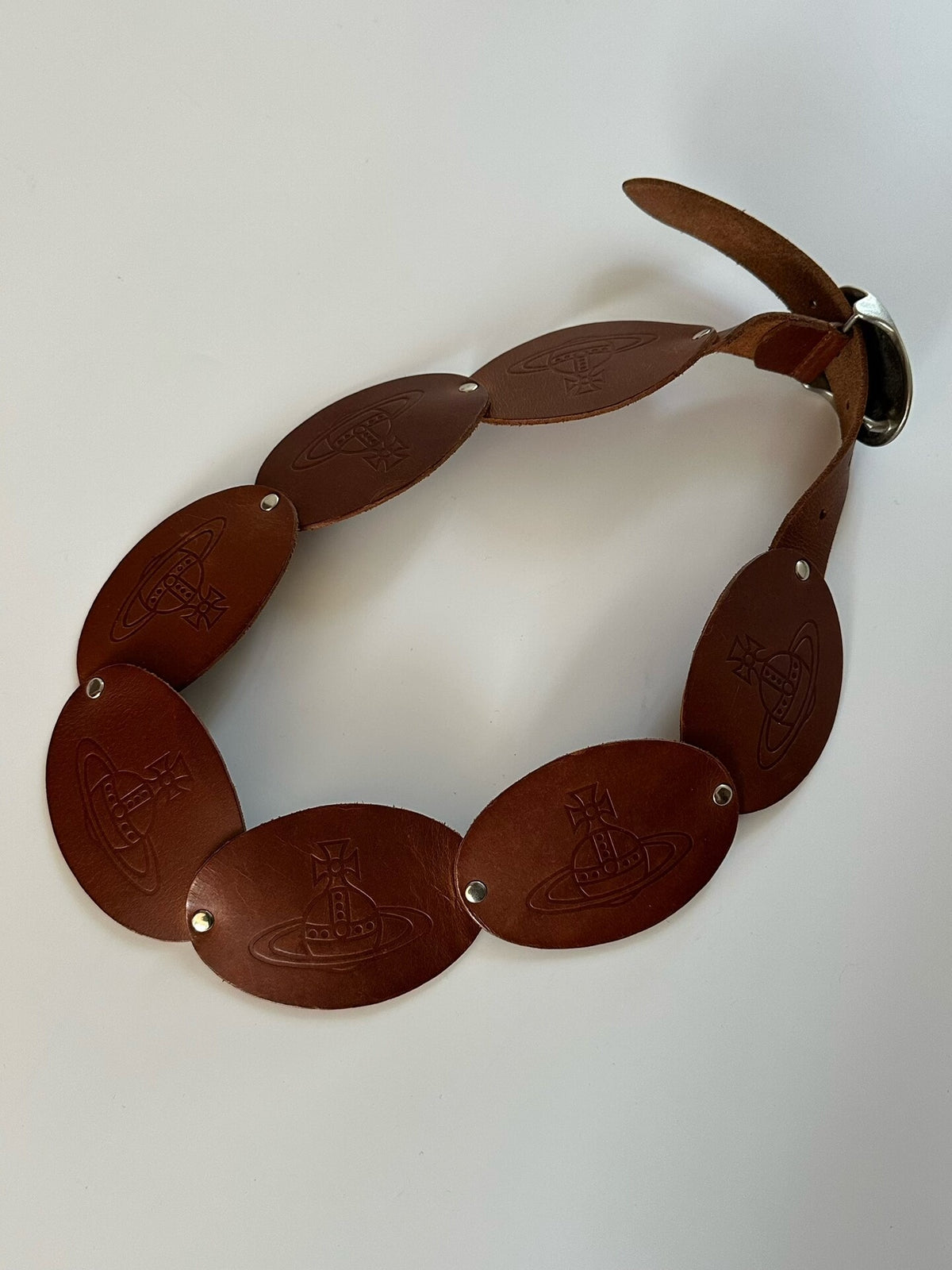 Vintage Vivienne Westwood interlocking orb logo belt