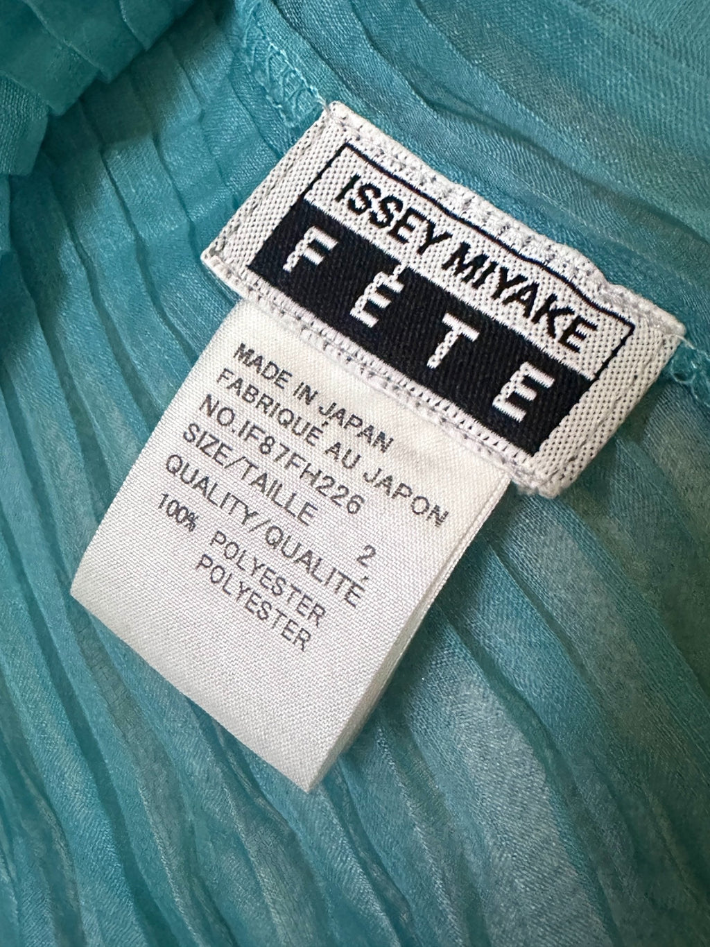 Issey Miyake Pleated Blue Dress