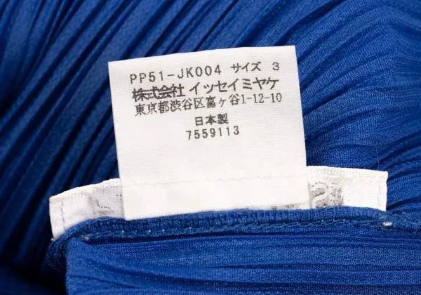 Issey Miyake Vintage Blue Pleated Top