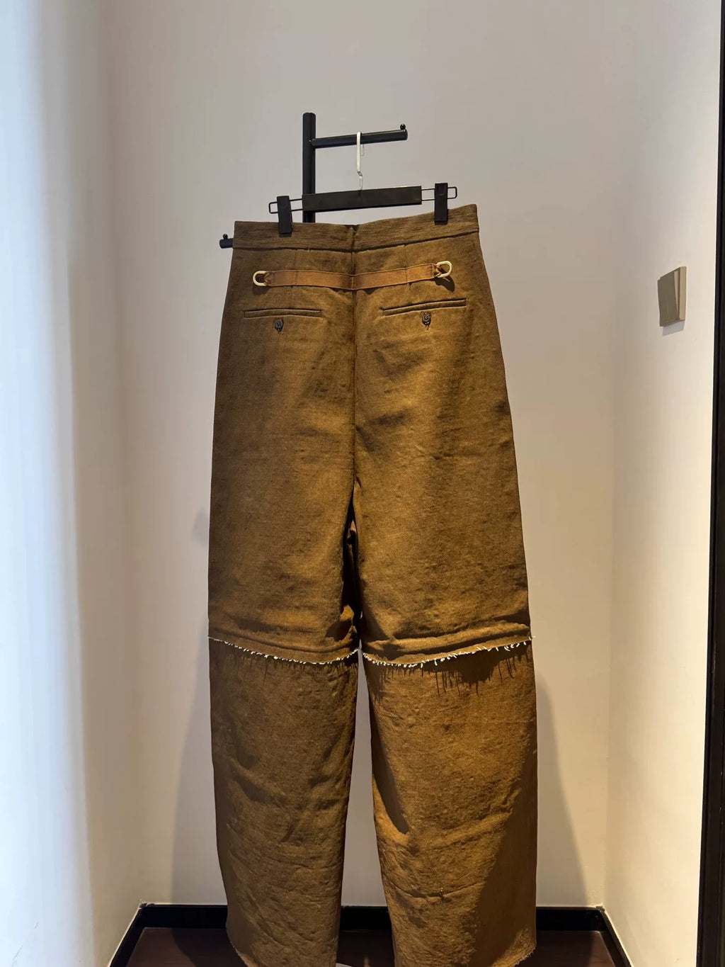 Rick Owens FW17 Glitter Wax Wide-Leg Pants