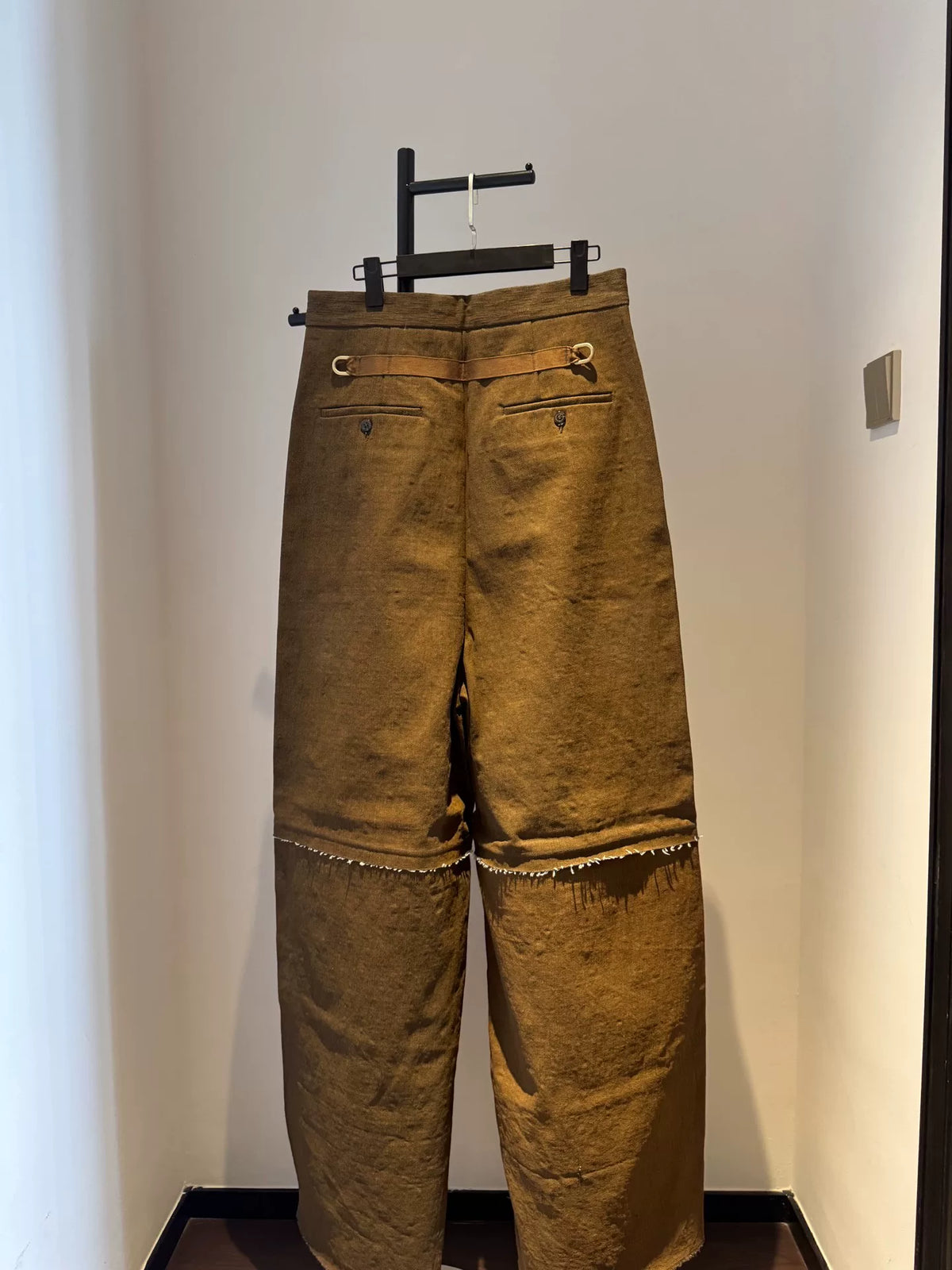 Rick Owens FW17 Glitter Wax Wide-Leg Pants