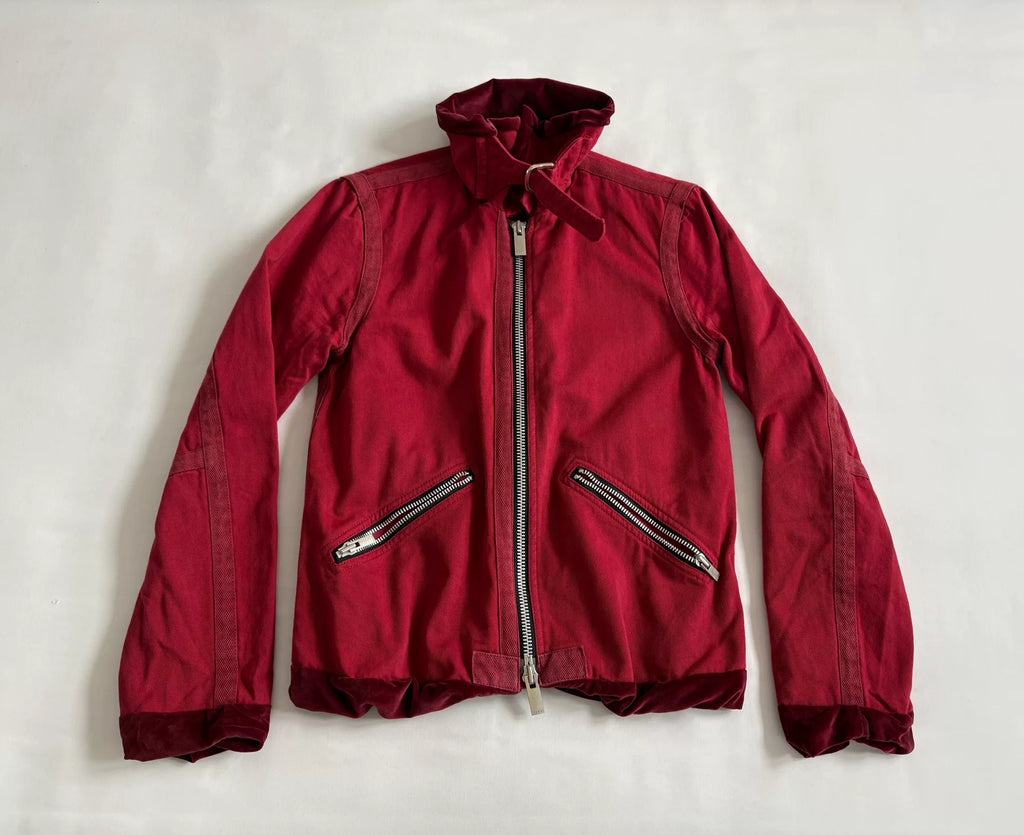 Sacai Vintage Zip Velvet Panel Denim Jacket