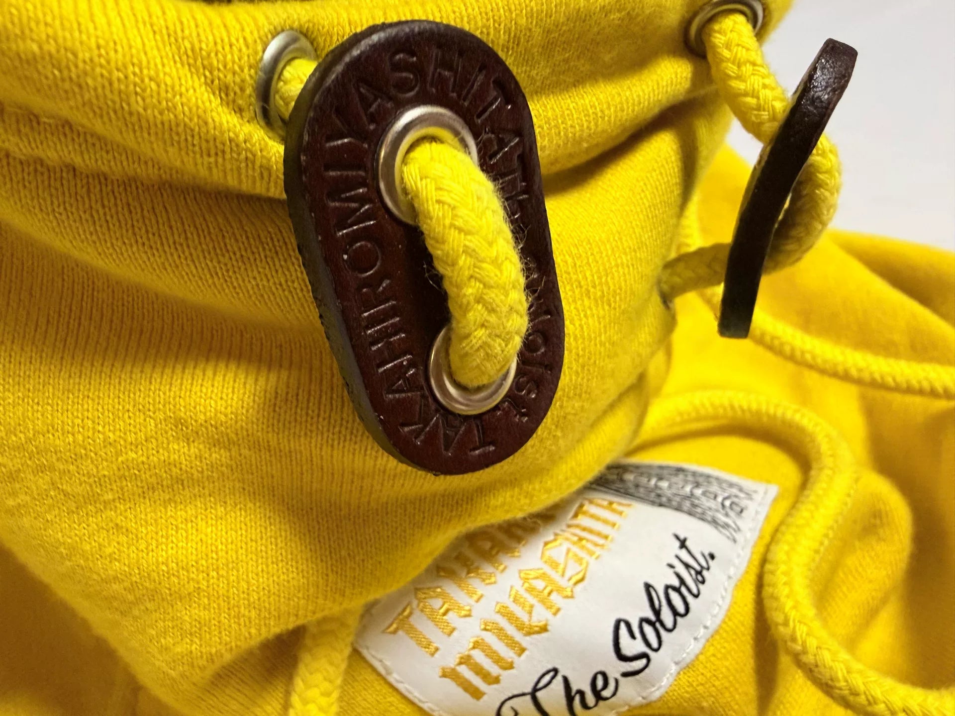 Takahiromiyashitathesoloist. Balaclava Yellow Cotton Balaclava
