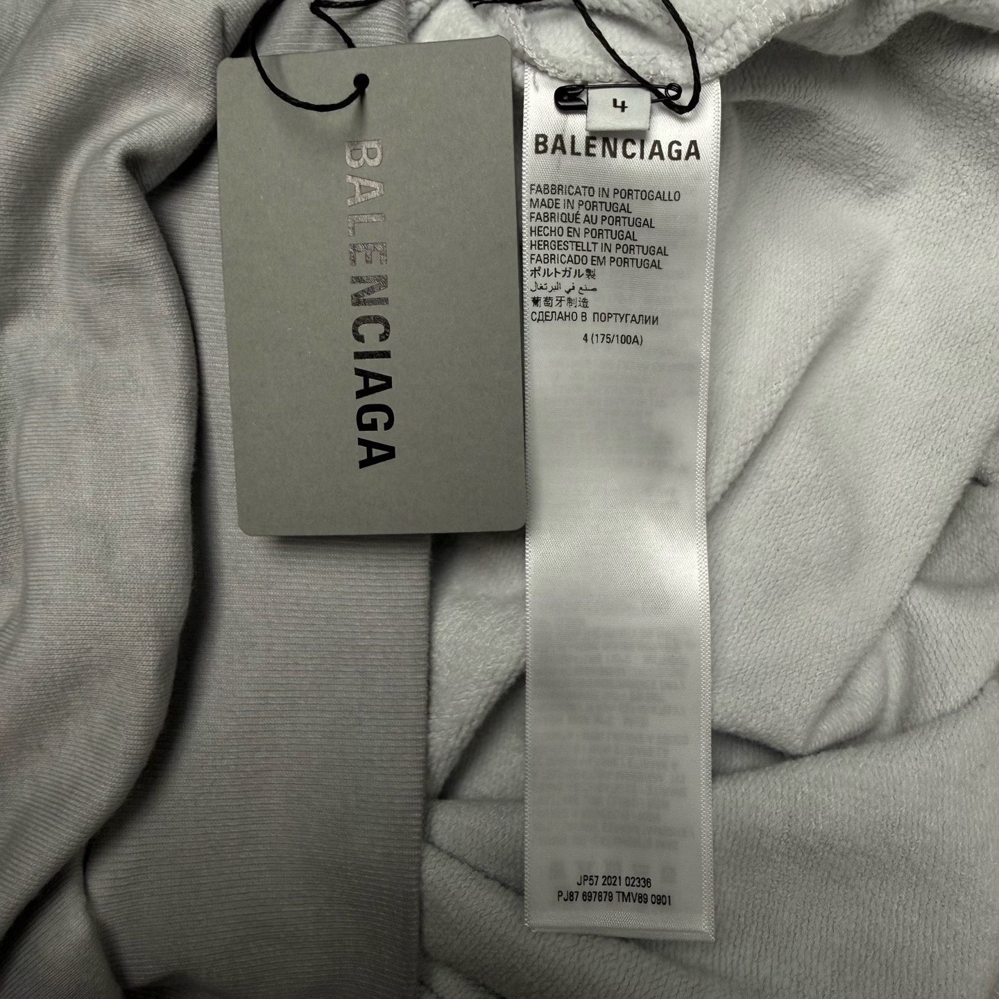 Balenciaga Paris Flame Band Gray Hoodie