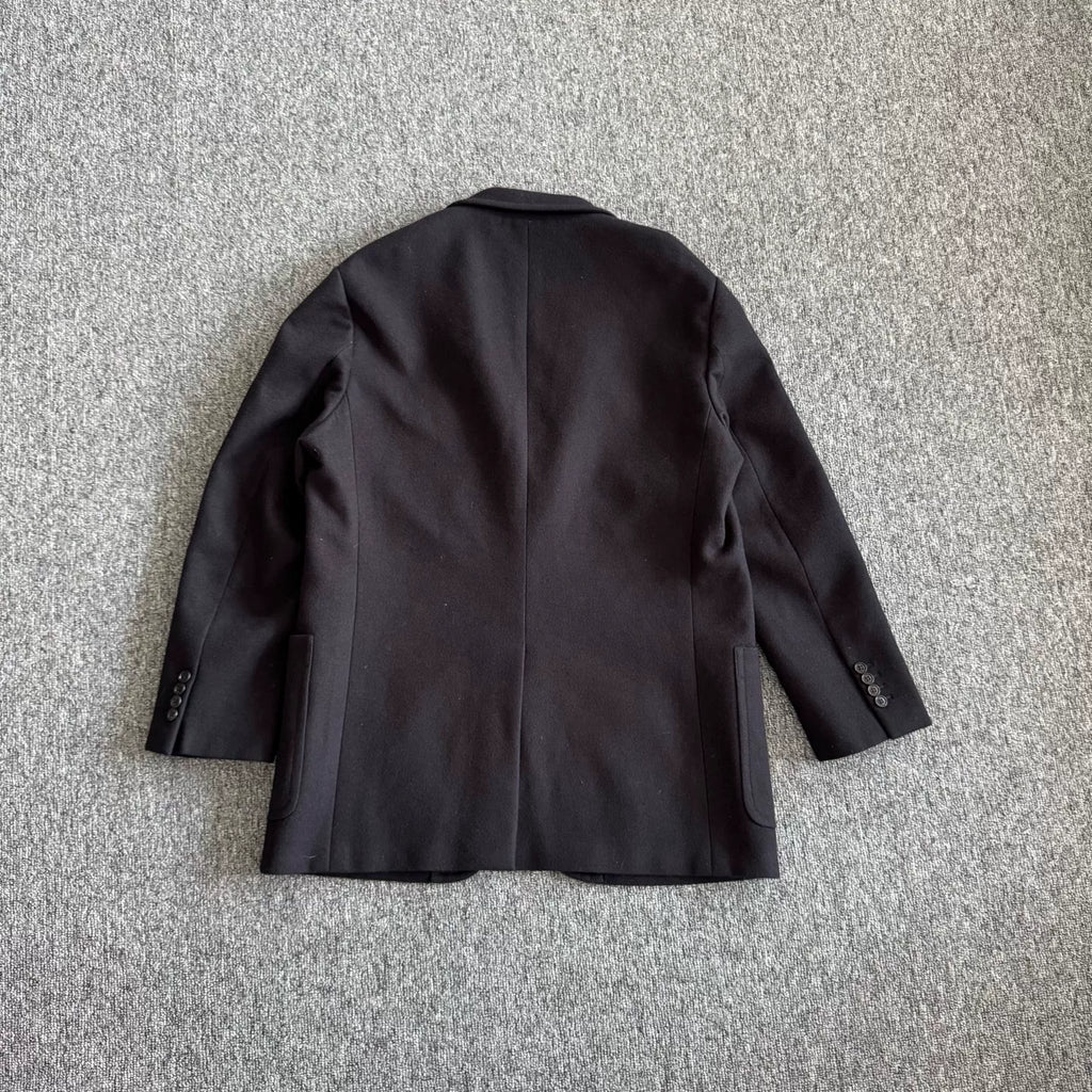 Hermes Pieced Leather Cashmere Coat