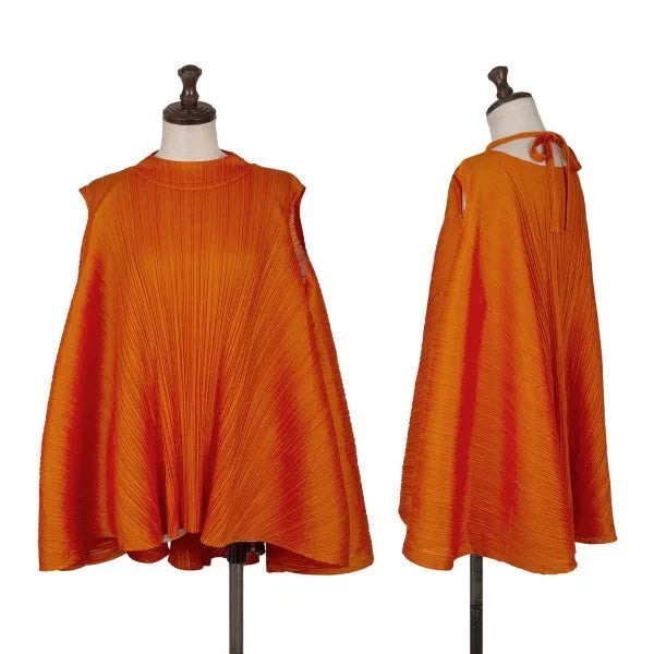 Issey Miyake Vintage Orange Pleated Top