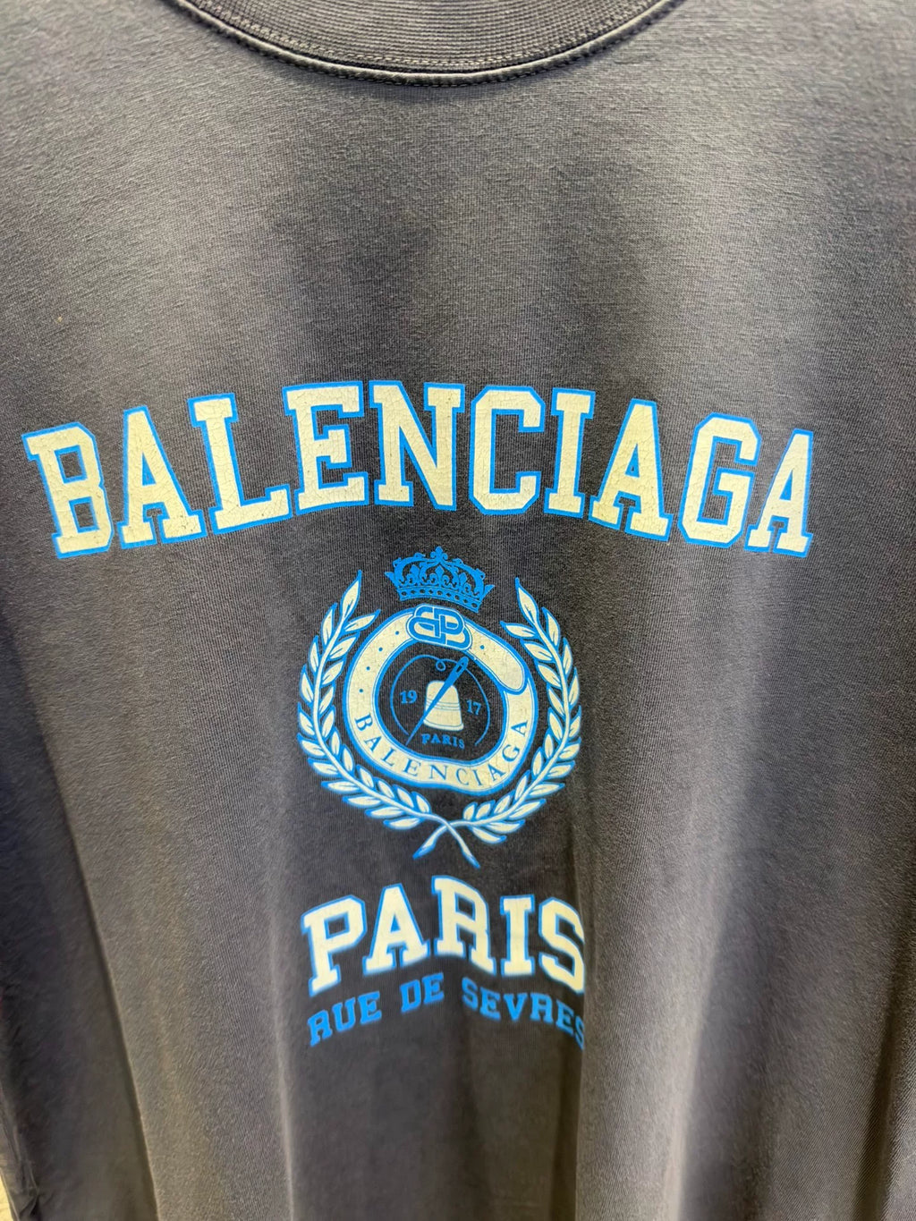 Balenciaga Wheat Ear Logo Short Sleeve T-Shirt