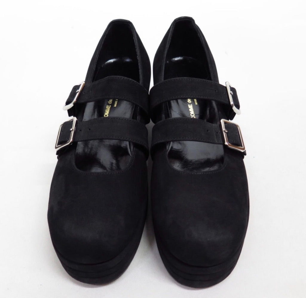 Comme Des Garçons 1990s Double-Buckle Chunky Mary Jane Heels