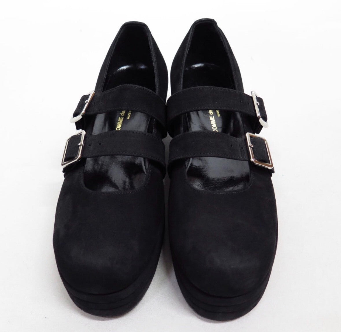Comme Des Garçons 1990s Double-Buckle Chunky Mary Jane Heels