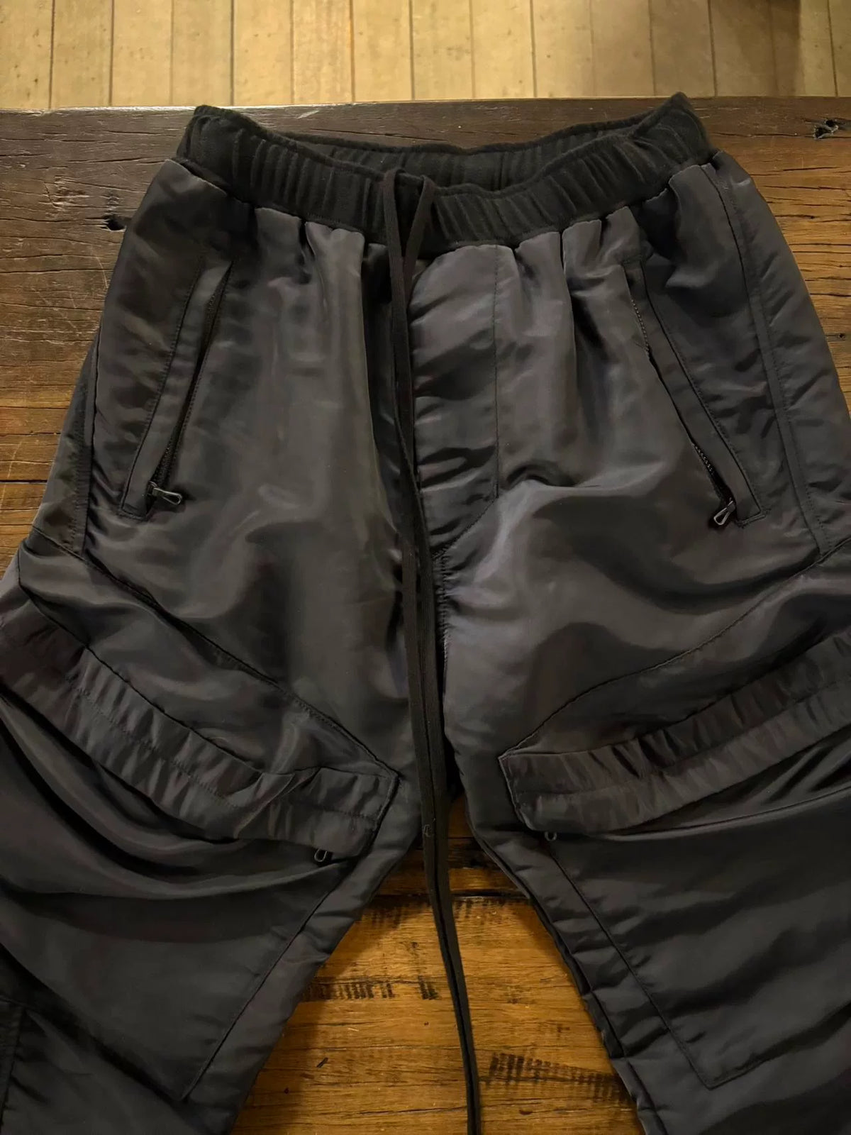 Julius FW19 Black Tapered Nylon Pants