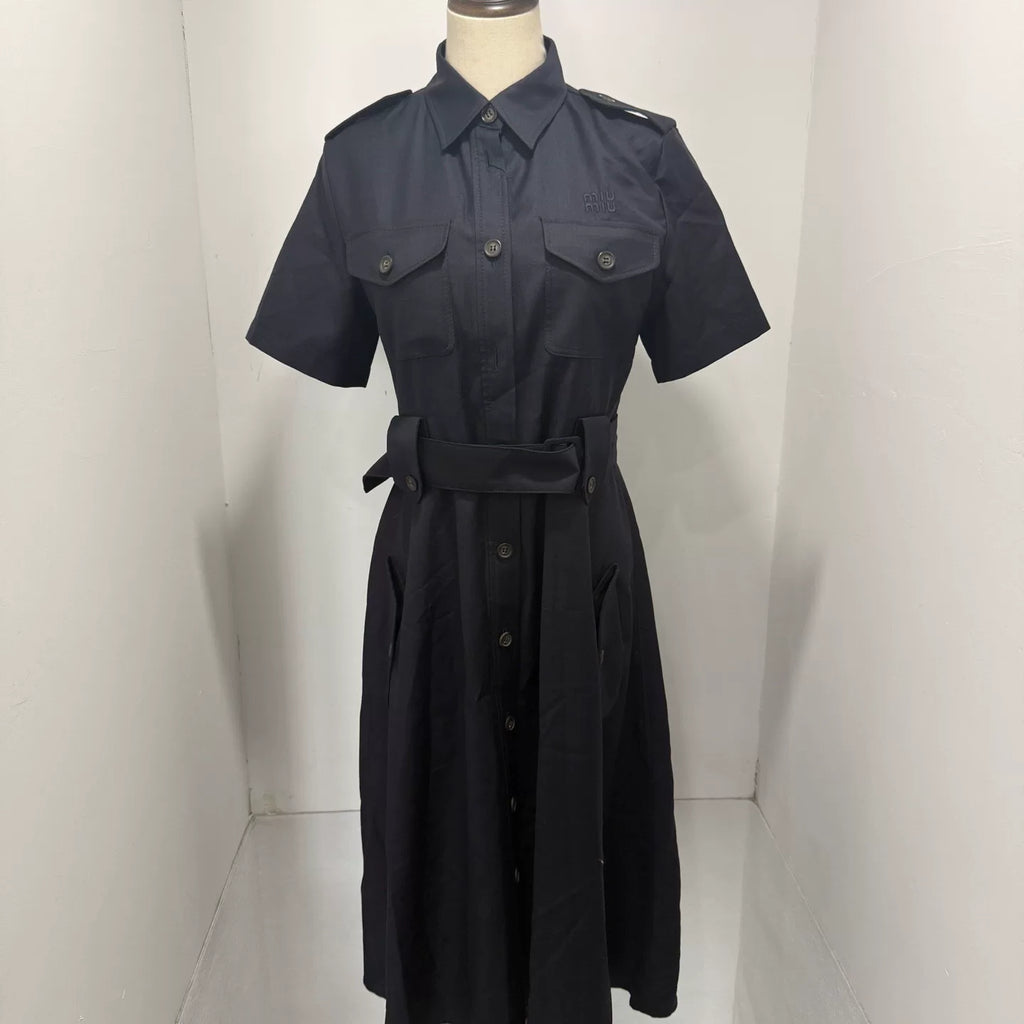 Miu Miu Blue Embroidered Dress