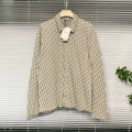 Dior Knit Lapel Shirt Oblique All-Over Logo Print Cotton Button-Front Shirt