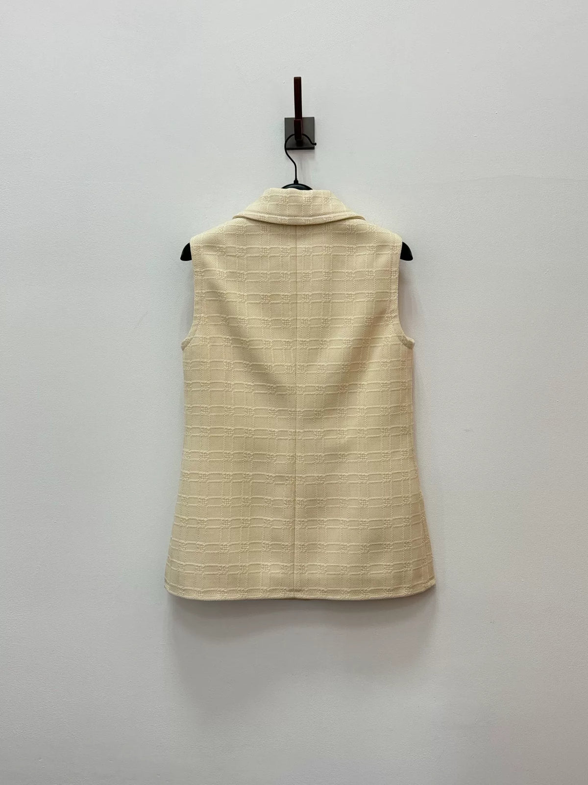 Gucci Off-White Plaid Detachable Cape Vest