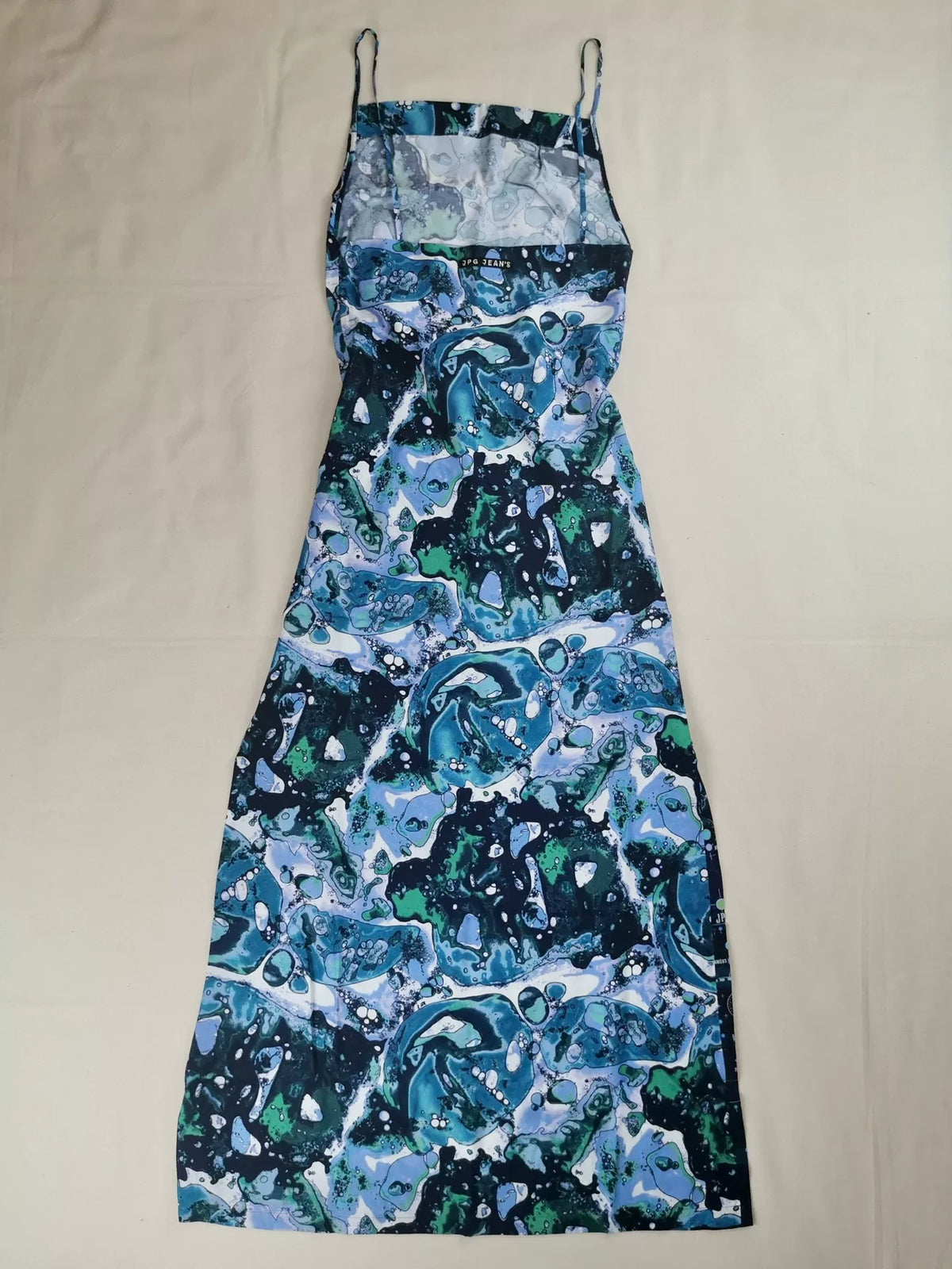 2001 Spring/Summer Jean Paul Gaultier Blue Liquid Long Dress
