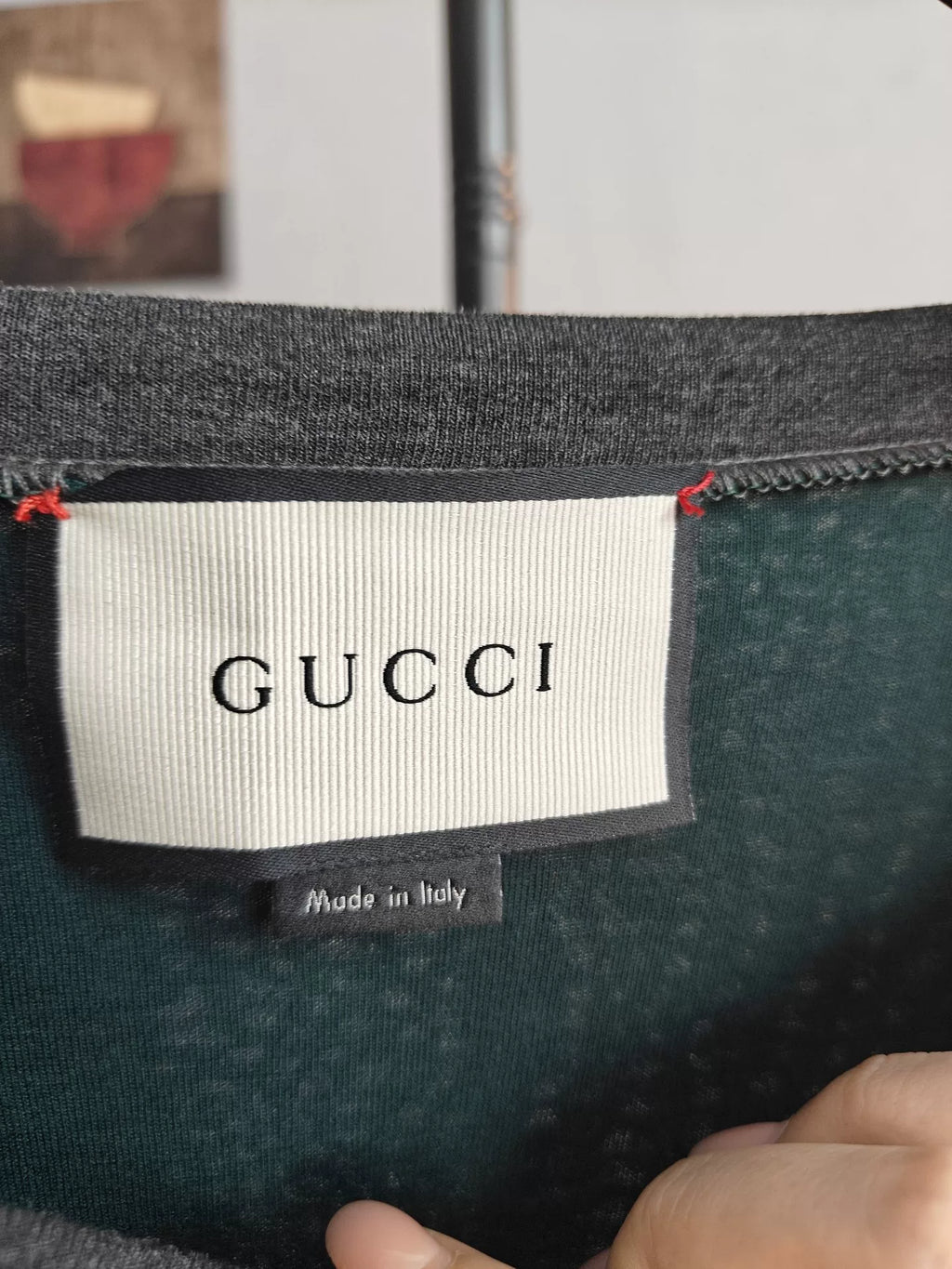 Gucci Grey Bird Embroidery Sweater