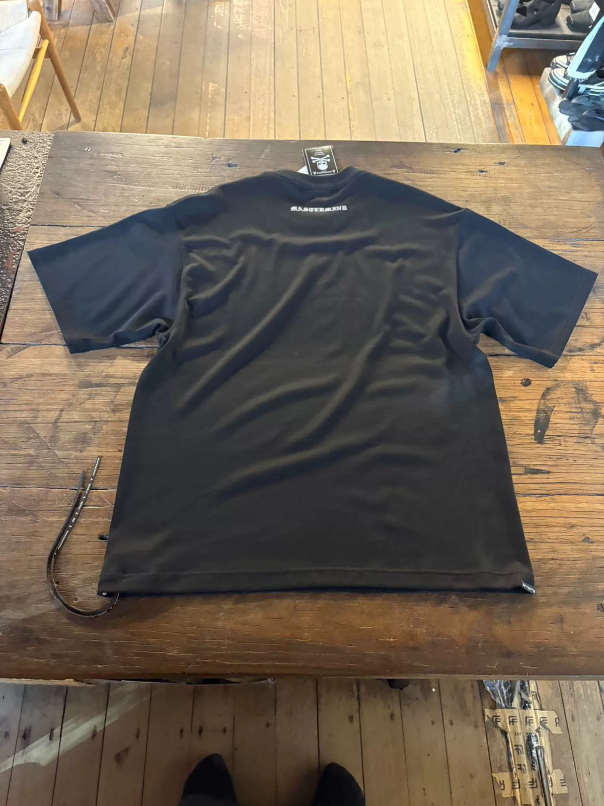 mastermind Japan SS25 Black Applause Boxy Fit Loopwheel Cotton T-Shirt
