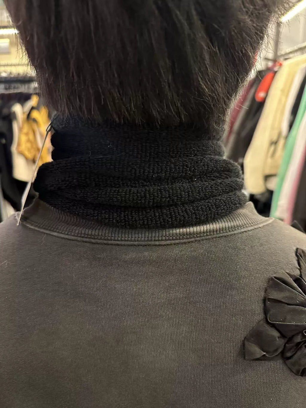 mastermind Japan Sample Black Rhinestone Skull Scarf