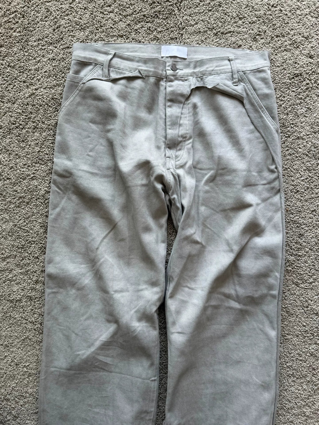 AlLEXANDER Digenova SS24 Dirty Grey Splice Denim Trousers