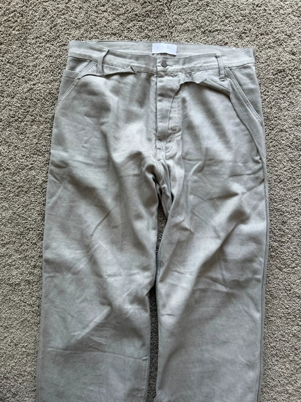 AlLEXANDER Digenova SS24 Dirty Grey Splice Denim Trousers
