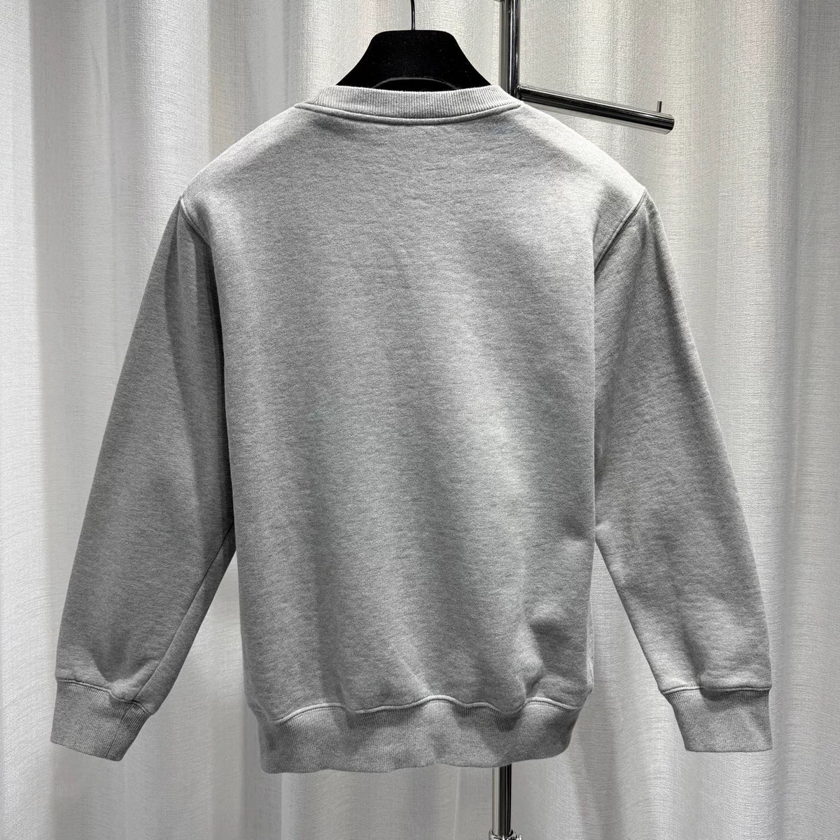 Dior Grey CD Letter Embroidered Combed Cotton Hooded Sweater