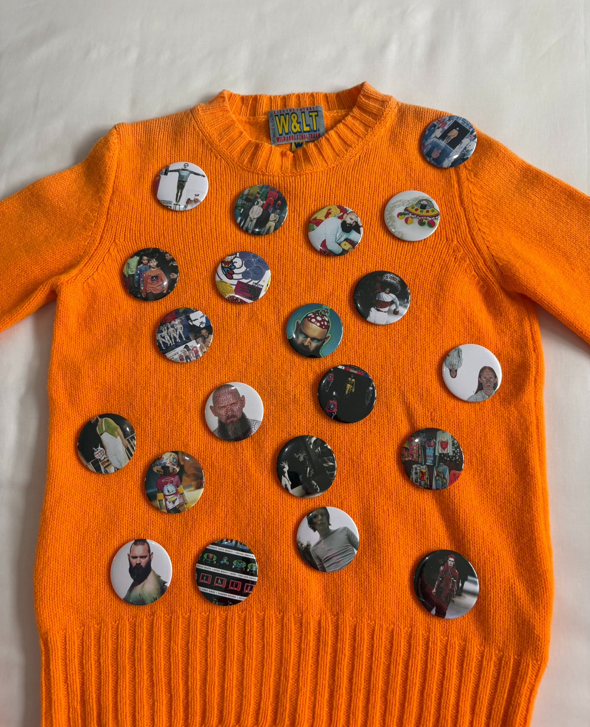 Walter van Beirendonck sweater W&LT pre‑owned vintage orange badge sweater
