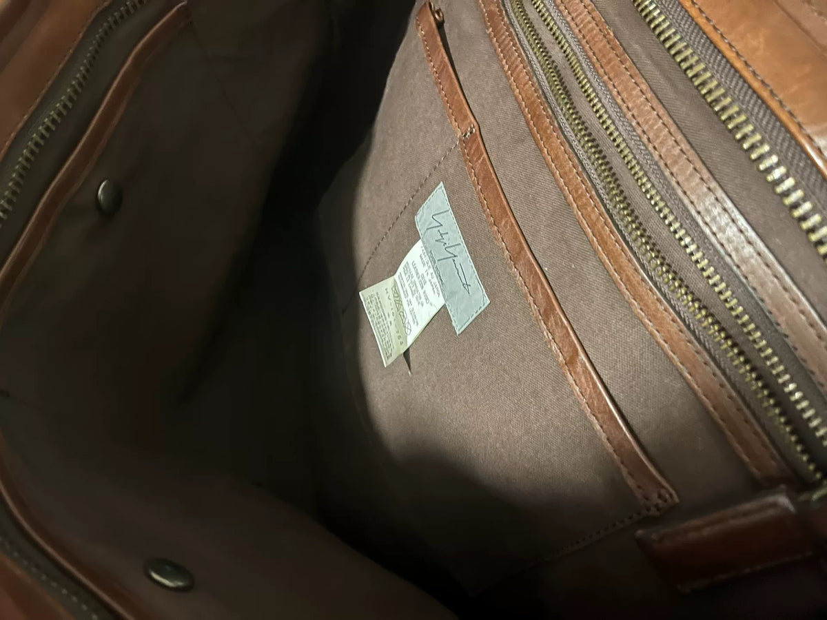 Yohji Yamamoto Brown Tote Bag