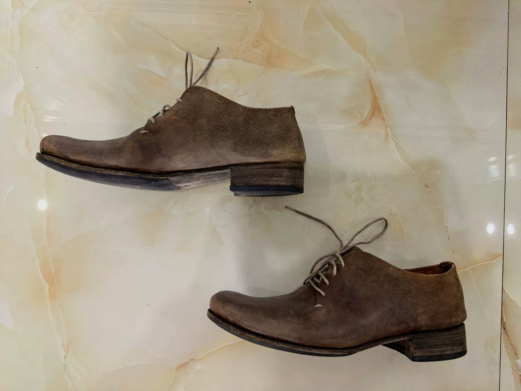 M.A+ One-Piece Upturned Toe Derby Leather Shoes