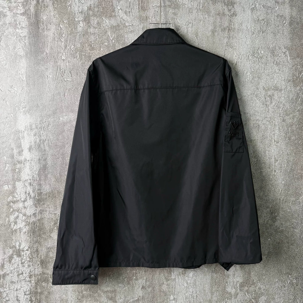 Prada Logo Print Collared Jacket