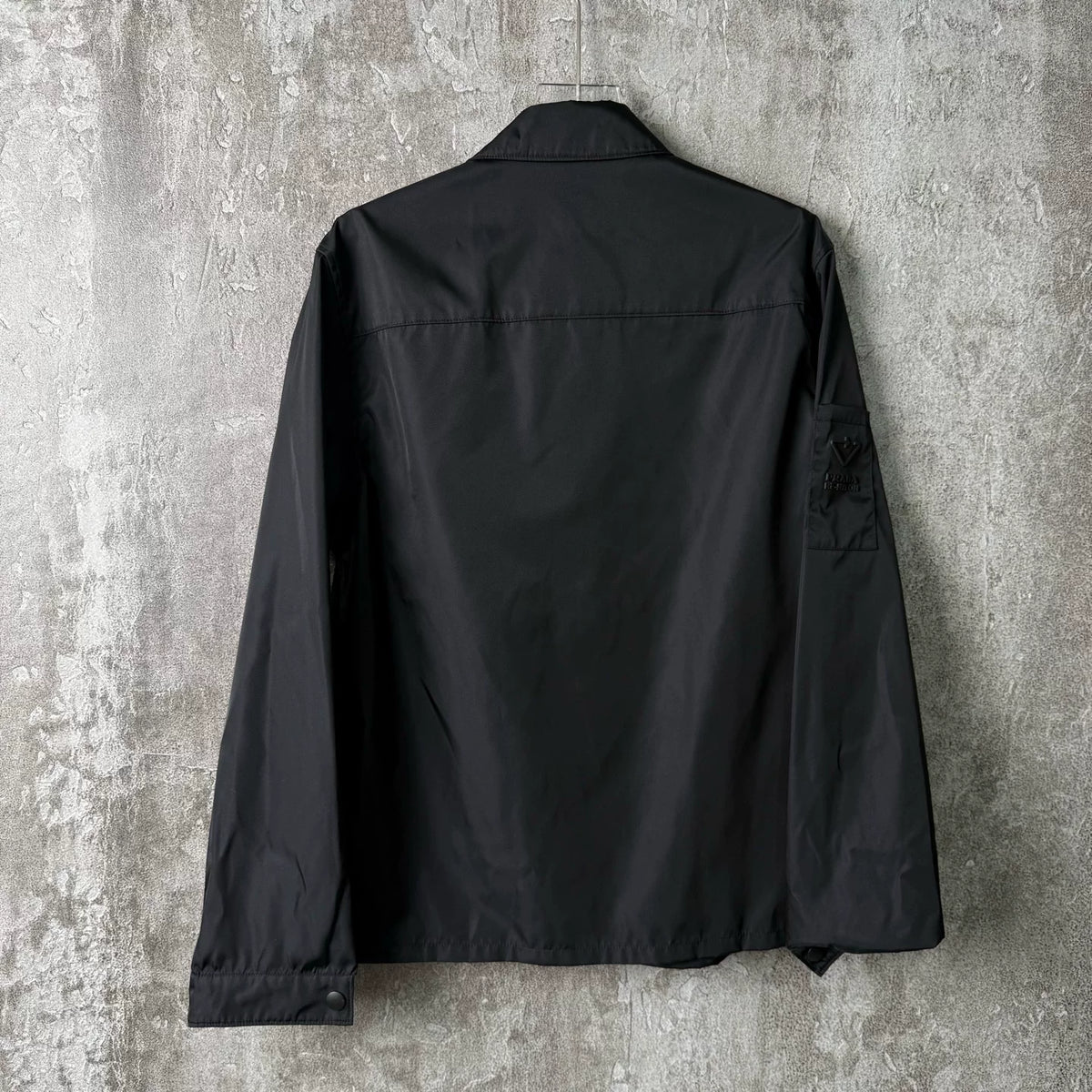Prada Logo Print Collared Jacket